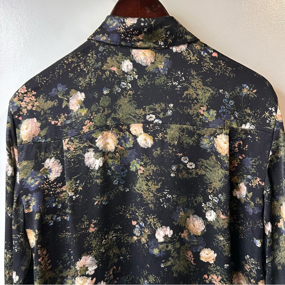 New VINCE 100% Silk Rose Field Blouse - Picture 7 of 11